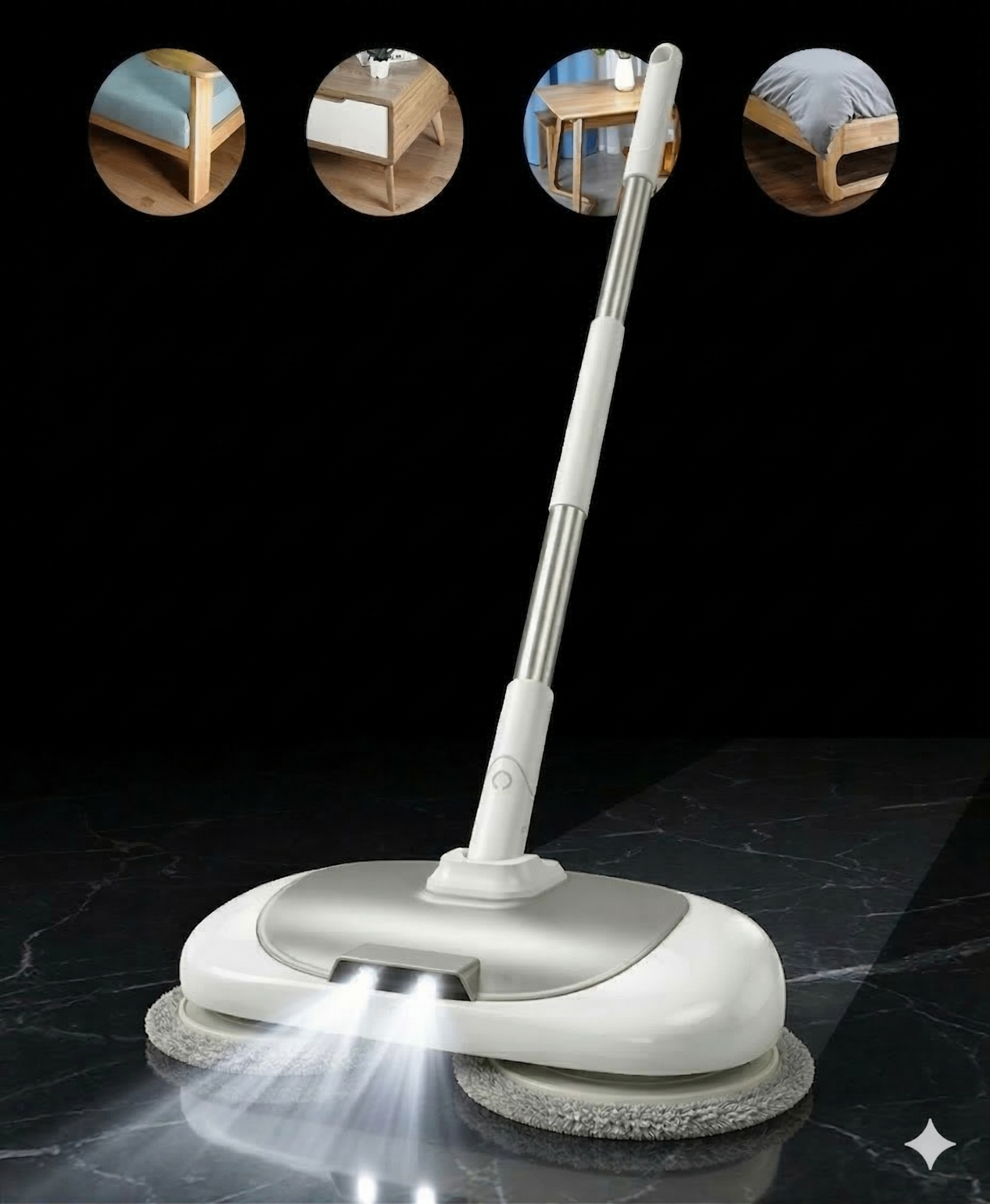 Mop Elétrico Spin 360° + Brindes: Módulos, Tanque e Refis Extras — imagem 2