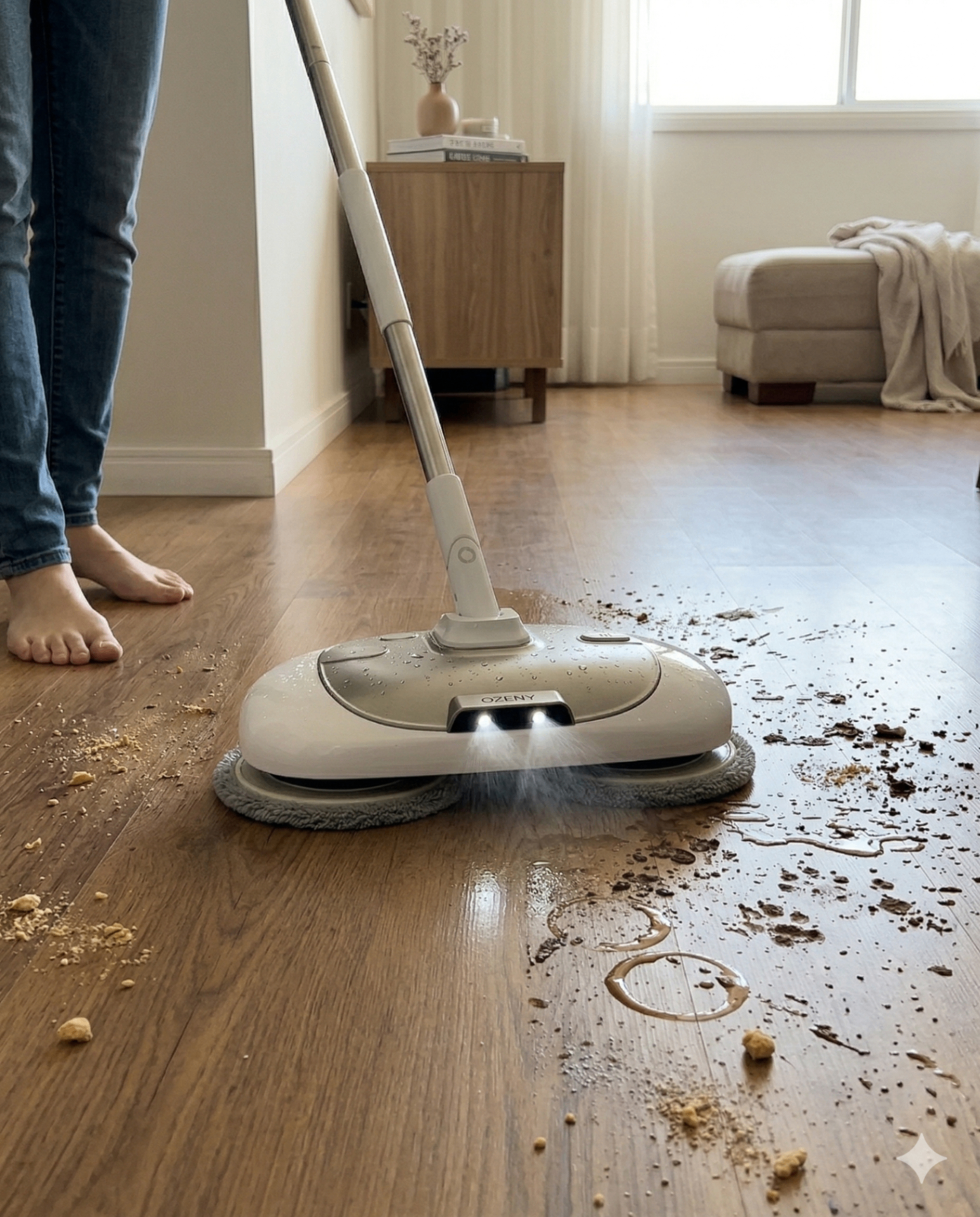 Mop Elétrico Spin 360° + Brindes: Módulos, Tanque e Refis Extras — imagem 7